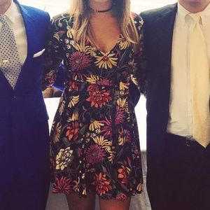 Cinq à sept floral long sleeve dress